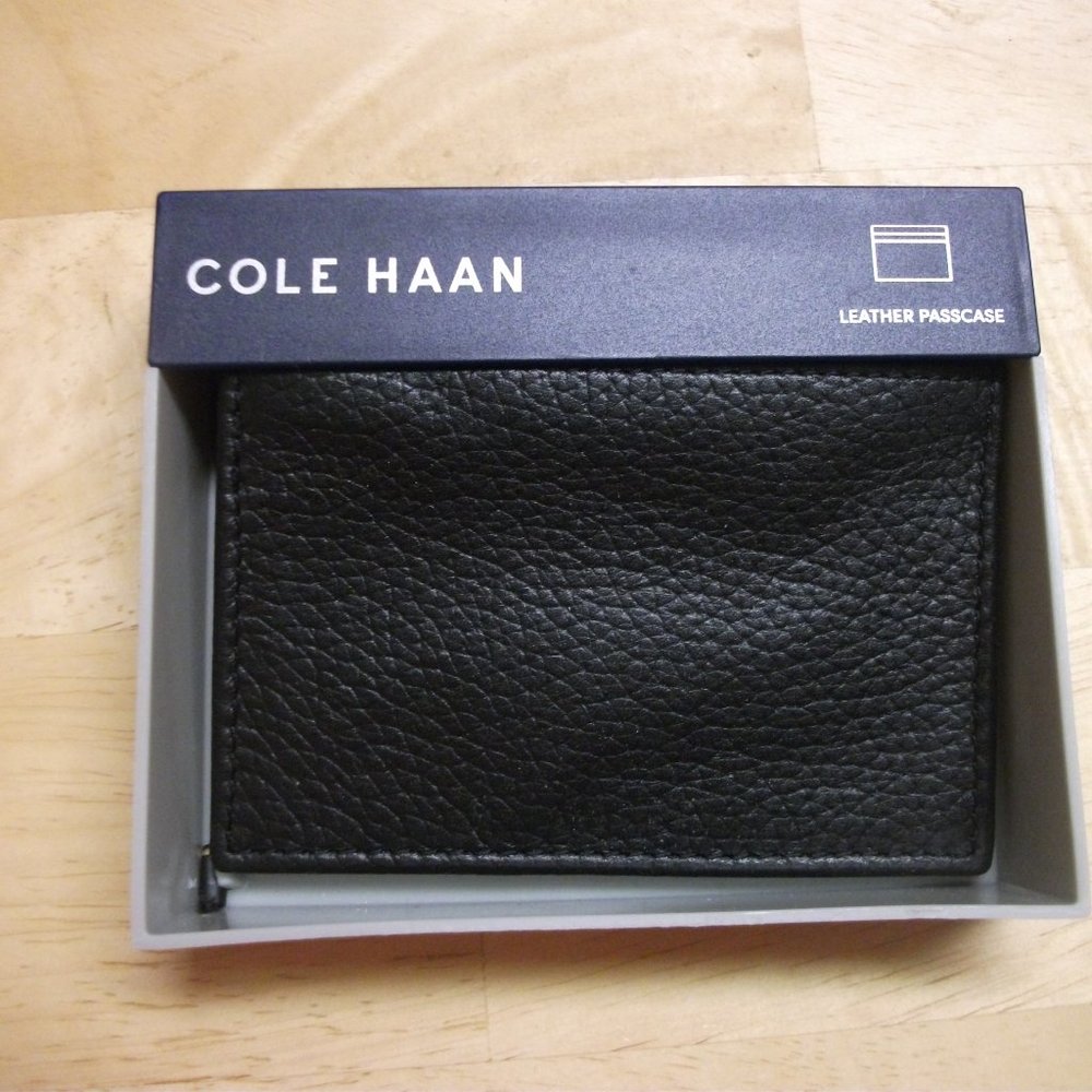 Men's Cole Haan Passcase Leather Wallet- Black
